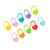 50PCS Colorful Stitch Markers Heart Shape Knitting Needle Clips Plastic Crochet Pins for DIY