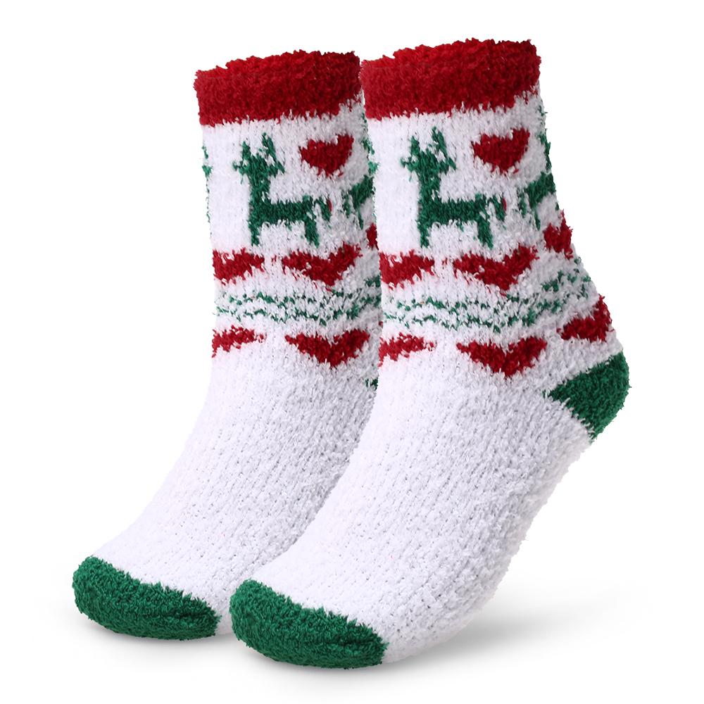 Теплые Взрослые Носки Узорные Рождественские Праздничные Носки Впитывающие Уютные Зимние