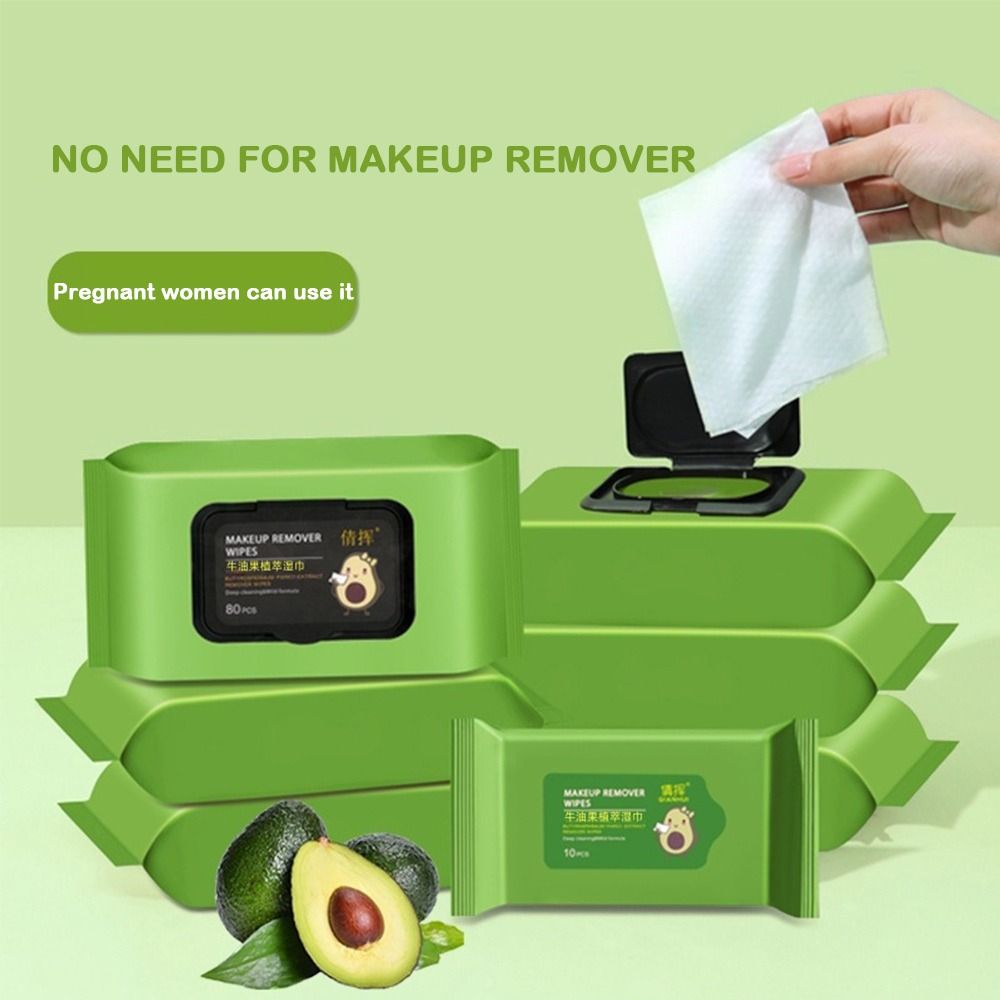 12/60/80PCS Cotton Facial Cleansing Wet Wipes Soft Makeup Remover Towel Makeup Removal Wipes Travel