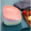 1set Plastic Square Food Plate, Household Kitchen Storage Tray, Food Bone Residue Dish
