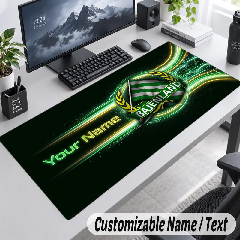 Custom Name Text Mouse Pad Hammarby Personalized Desk Pad For Work And Gaming