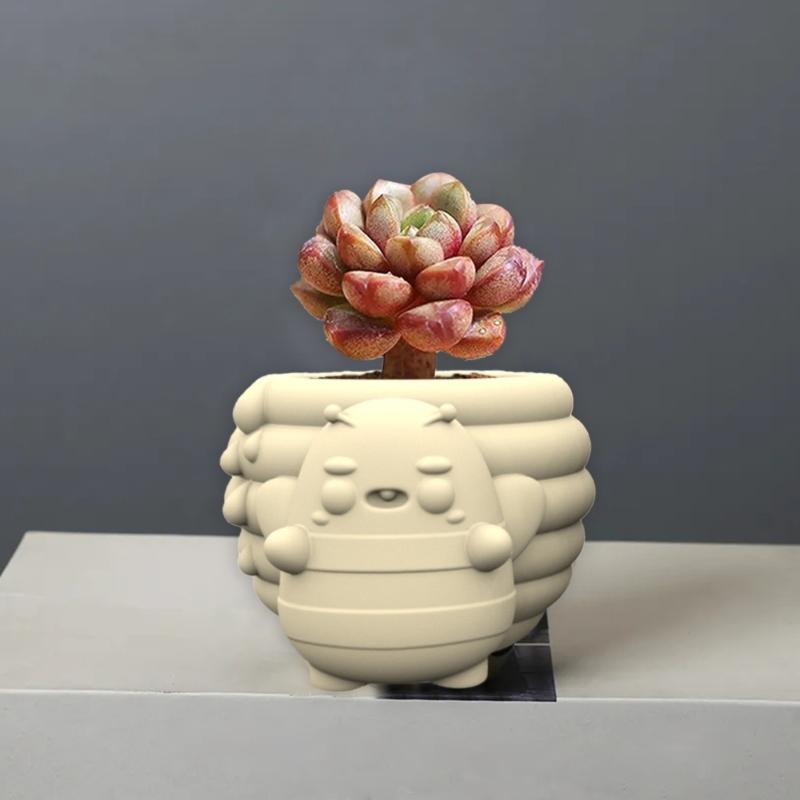 Silicone Mould for Flower Home Decorations Honeys Jar Shape Flower Resin Mold Reusable Pen Holder Epoxy Mold