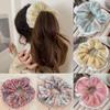 Korean Soft Knitted Woolen Hair Scrunchies Elegant Lace Big Elastic Hair Band Rubber Band Sweet Ponytail Holder Hair Accessories