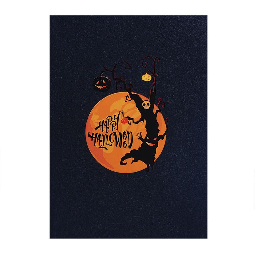 3D Pop Up Поздравительная открытка на Хэллоуин Нежная 3D Тыквенная пугало Поздравительная открытка на Хэллоуин для сезонной вечеринки