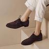 Мода 2024 Весна и Осень Однотонные Женские Балетки Модные Круглый Носок Низкий Каблук Повседневные Слипоны Женские Балетки