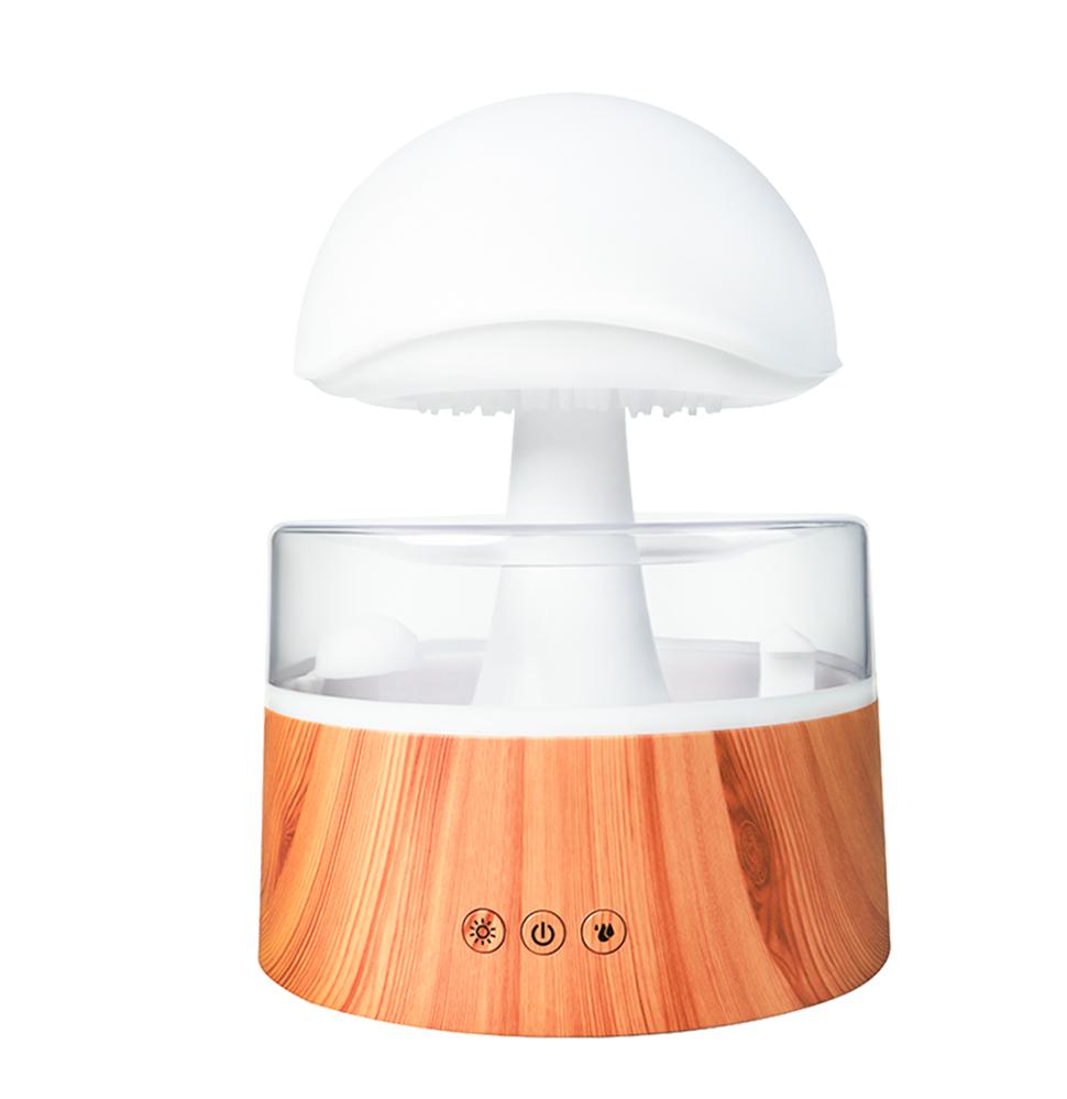 Rain Cloud Humidifier Water Drip White Noise Essential Oil Diffuser 500ml Mute Ultrasonic Mushroom