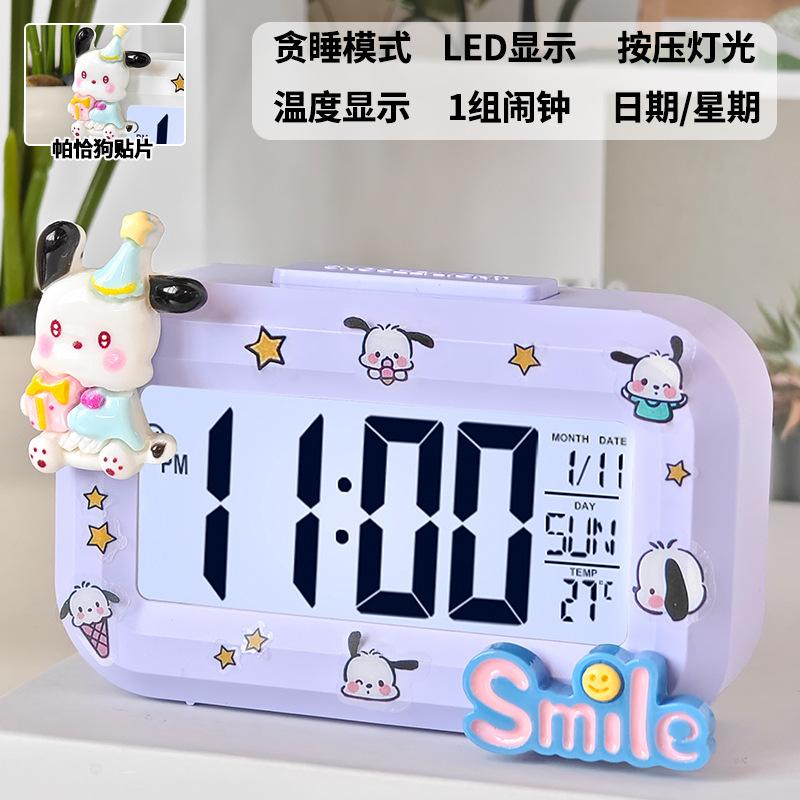 Melody Mini Luminous Electronic Small Alarm Clock Timing Student Bedside Portable Clock Desktop Smart Electronic Hour