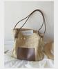Stylish Holiday Straw Woven Tote Bag - Large Capacity Beach & Shopping Shoulder Bag for Mother and Child