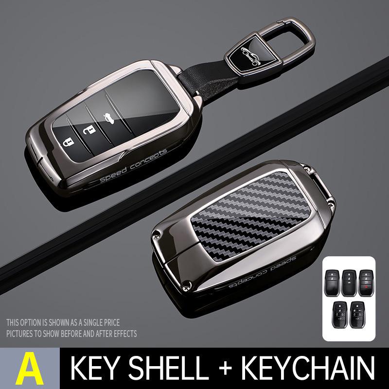 Чехол для ключа Toyota для Corolla, Camry, Levin, RAV4, Avalon, IZOA, CHR, Highlander - Дизайн с кнопкой-защелкой
