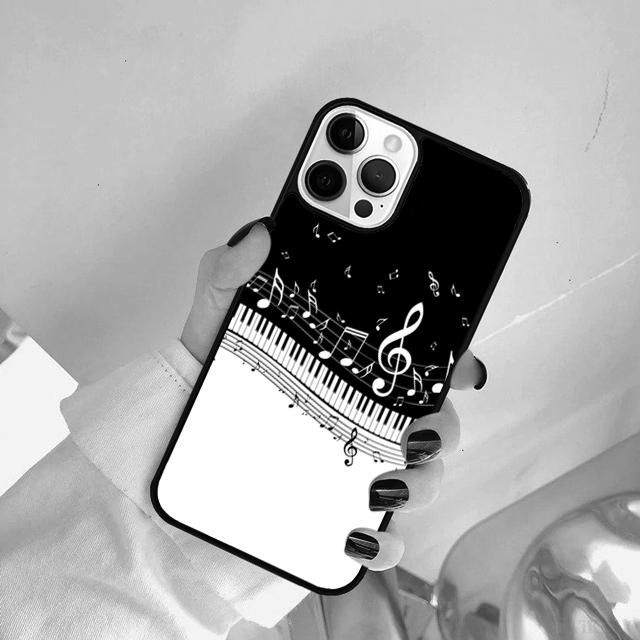 Music Piano Key Phone Case Cover For iPhone 17 Air 15 16 14 11 12 13 Pro MAX Plus