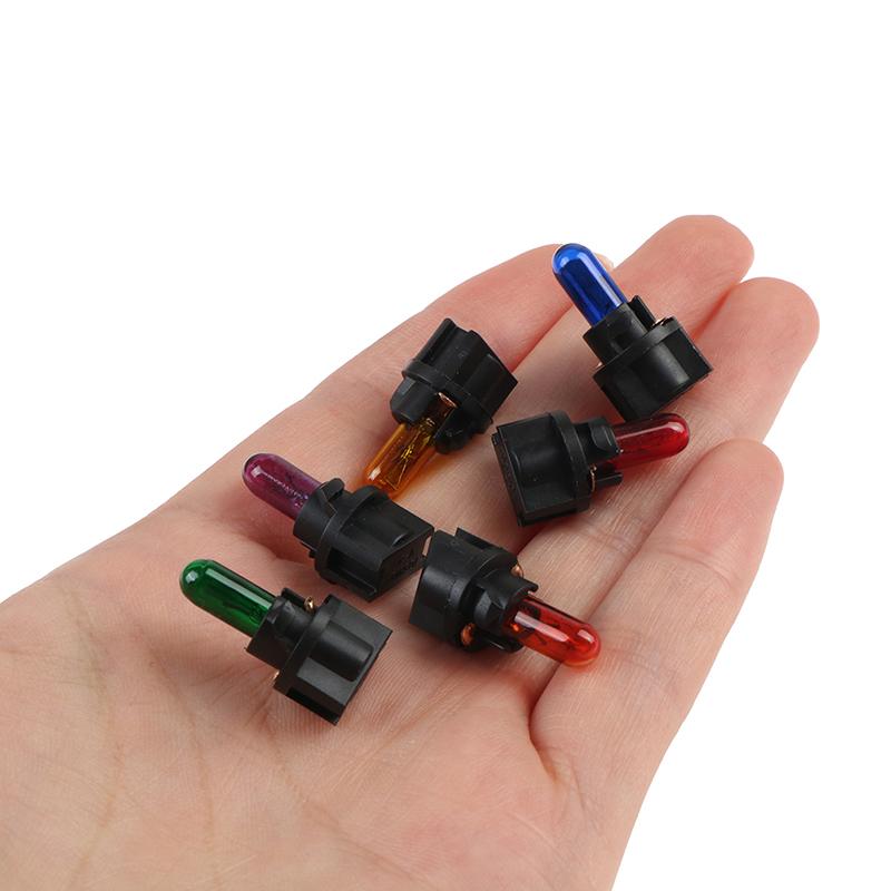 10 шт. T5 5 светодиодных ламп W1.2W для салона автомобиля, индикатор обогрева приборной панели