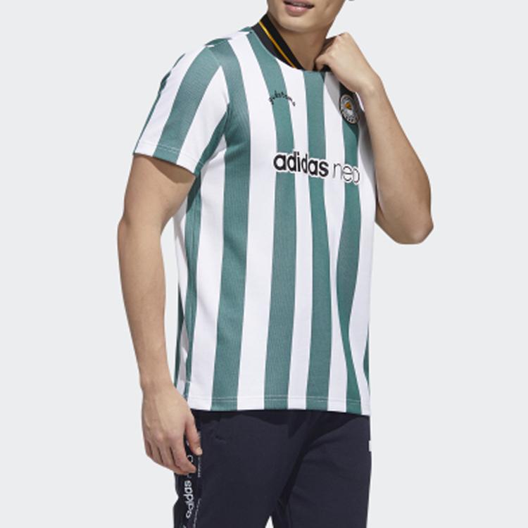 Adidas Neo Sports Футболка прямого покроя Мужская, топы, зеленый, белый GL7216