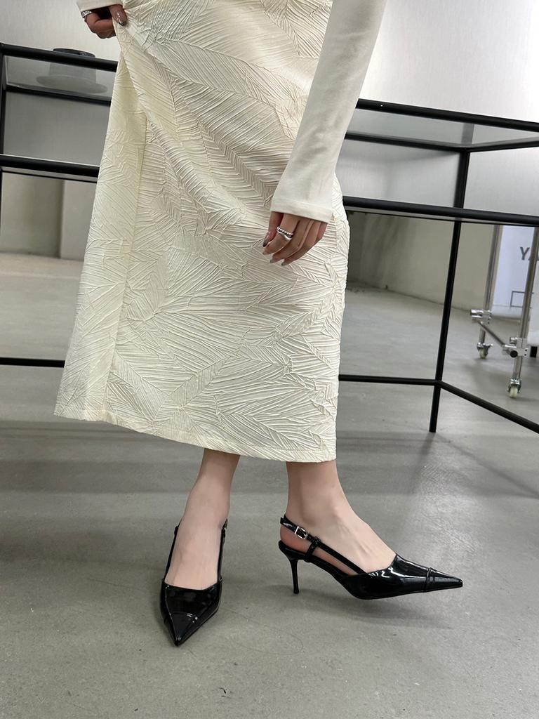 Модные женские босоножки с острым носком летние туфли на тонком высоком каблуке с ремешком сзади черные розовые белые коричневые лакированные кожаные сексуальные туфли 35-39