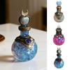 Бутылочка с волшебным зельем, флакон для духов с аурой русалки, винтажная смола, кварц, драгоценный камень, бутылочка для желаний, подарок ручной работы