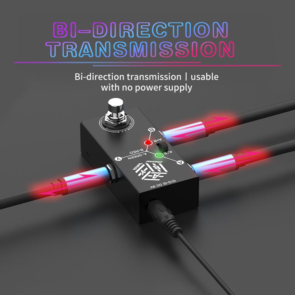 Guitar Pedals ABY Box Line Selector AB Switch Mini Guitar Effect Pedal Bidirectional Transmission Metal Casing Anti