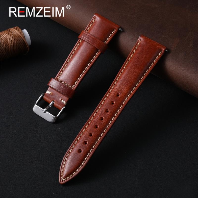 Quick Release Leather Watch Strap 18mm 19mm 20mm 21mm 22mm Universal Replacement Bracelet for Men Women Watchband Belt