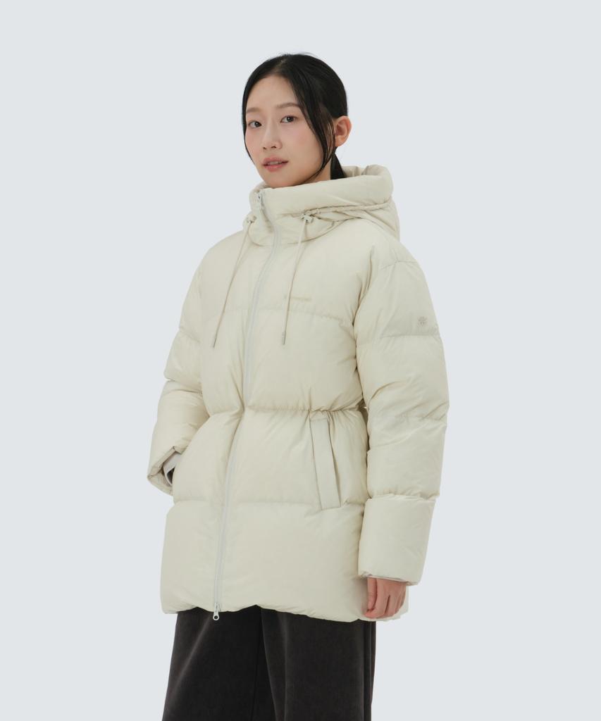 Snowpeak Apparel Pupina Women'S Mid-Length Heavy Down Jacket (S25Wwfdj23) Sand Beige
