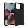 For Motorola Moto G56 5G TPU Case WANLONFENG MS Series Matte Back Cover with Tempered Glass (Big Hole Lens)