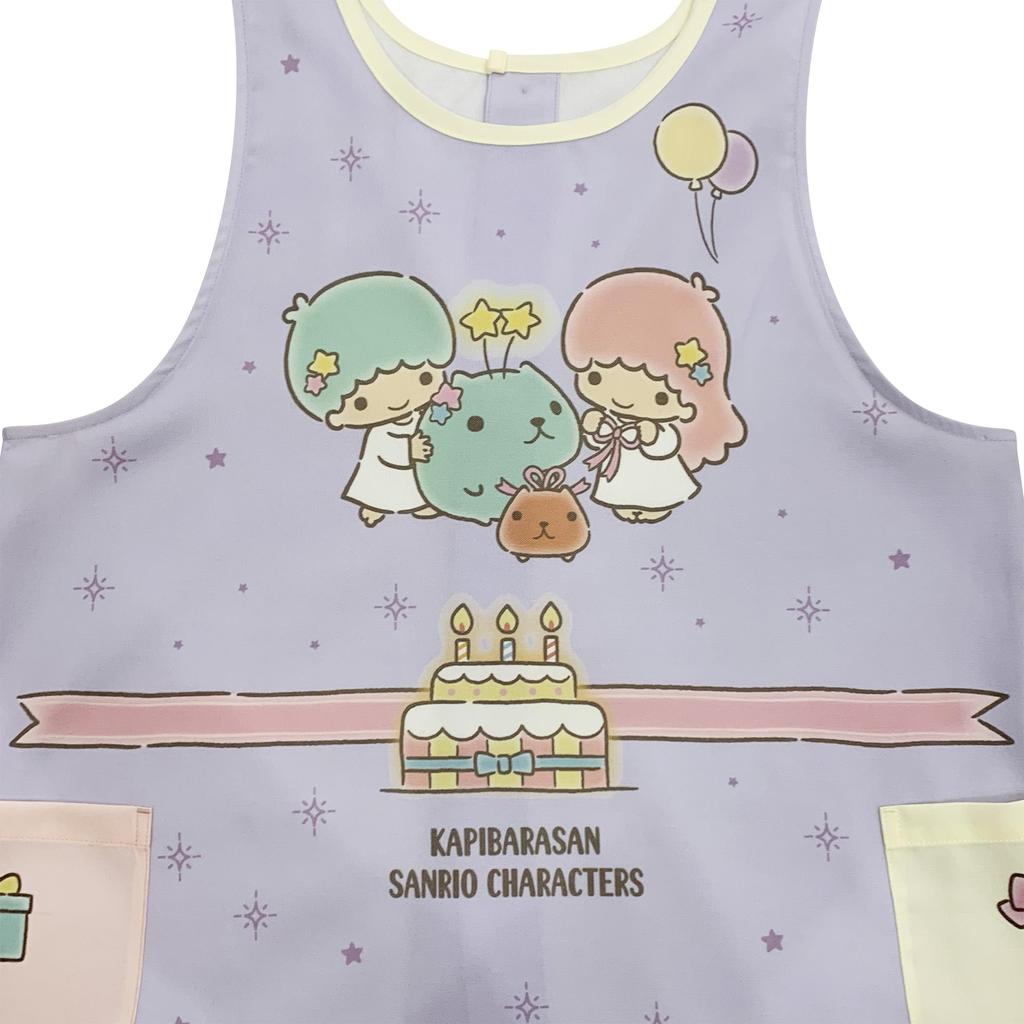 Фартук Atelier Momo и Momo Capybara-san Sanrio Characters, Открытая спина, Фиолетовый, Женский, Размеры M-L, KPA44109-52