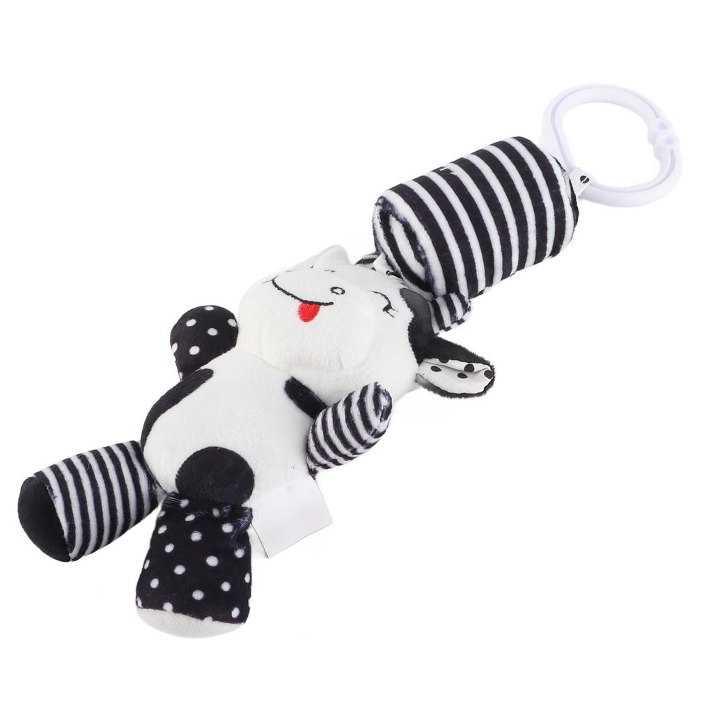 Детские подвесные погремушки, игрушки в черно-белую полоску, плюшевые игрушки для детской коляски, автомобильной кровати