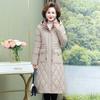 Middle Age Women's Winter Overcoat Hooded 2023 New Casual Thick Warm Long Parkas for Women Winter Jackets