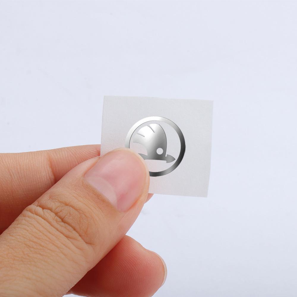 AAFM1 5/10/20Pcs Car Styling 3D Nickel Metal Badge Interior Stickers for Skoda Octavia Rapid Fabia A7 Superb KAMIQ Roomster VRS