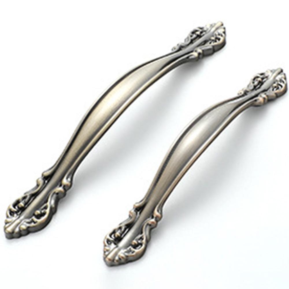 Ручки для вытягивания дверей кухонного шкафа, винтажные ручки в европейском стиле из алюминиевого сплава