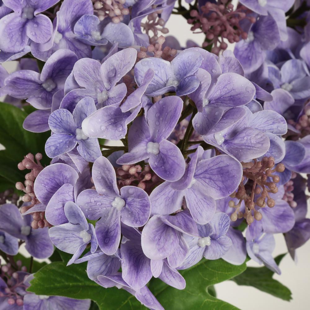 Artificial Flowers Real Touch Hydrangea 2 Heads Large Fake Hydrangea Flowers Faux Hydrangea with Stem for Wedding Home Room Table Centerpiece Decor