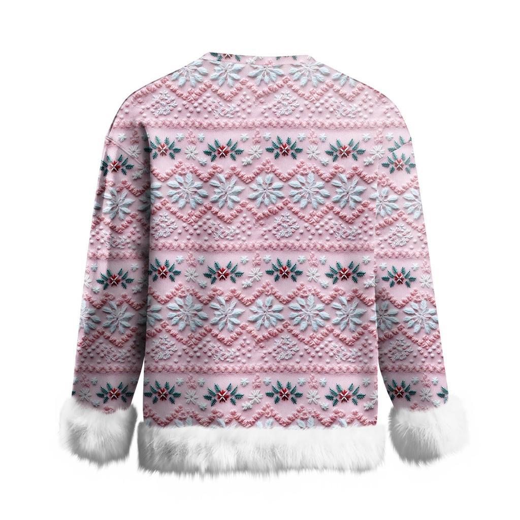 Женский повседневный свитшот с длинными рукавами и рождественским ретро-принтом