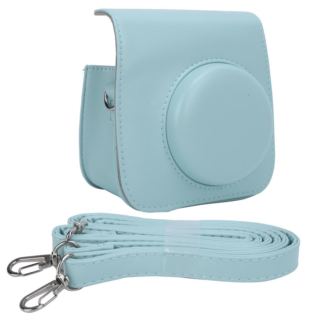 PU Leather Mini Camera Protective Case with Adjustable Shoulder Strap for Instax Mini 7+