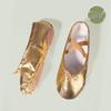 Children's Soft Sole PU Leather Dance Shoes, Women's Gold/Silver Yoga Ballet Shoes