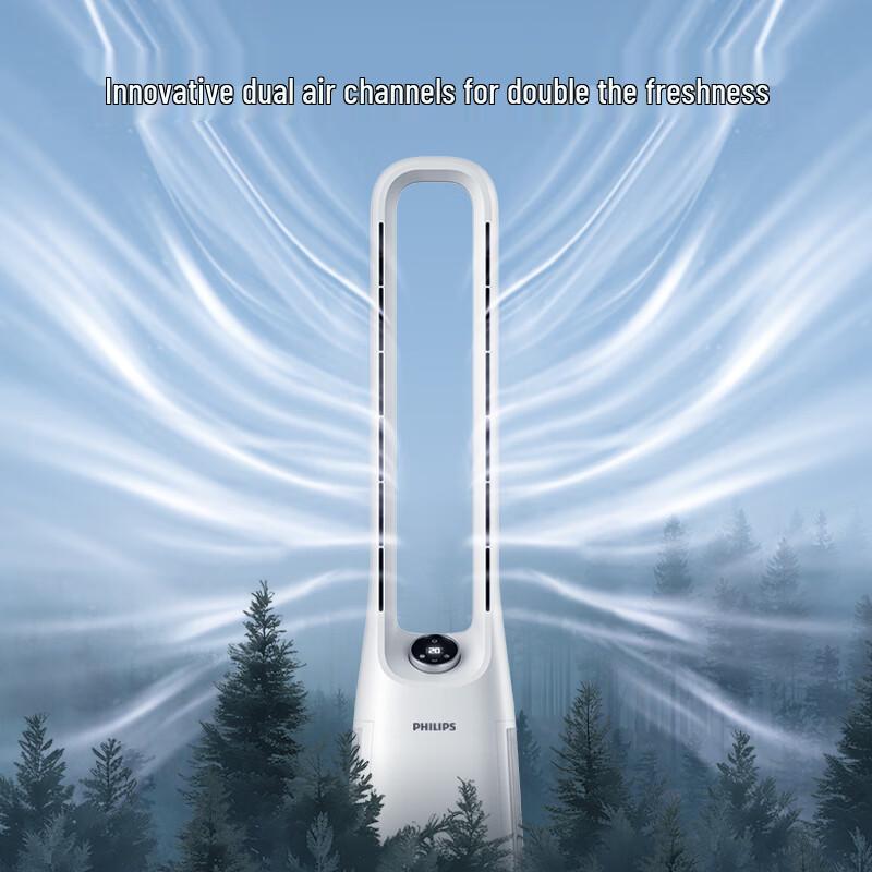 Philips Умный башенный вентилятор без лопастей и очиститель воздуха с голосовым управлением, штекер CN (адаптер в комплекте)
