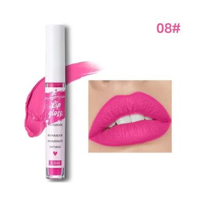 Блеск для губ Nude Matte Lip Gloss Long Lasting Velvet Lipstick Waterproof Fade-Stick Cup Women Makeup Cosmetics 12, 08 08, 1 шт.
