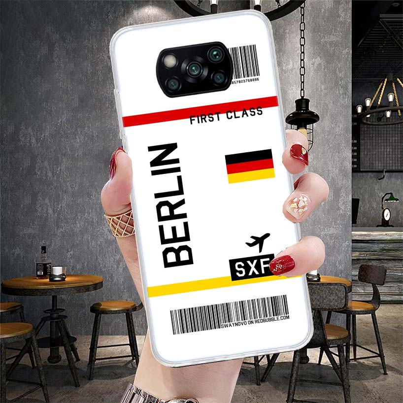 Travel Ticket Label Soft Phone Case For Xiaomi Redmi 15C 15 13C 13 Poco X5 X6 X7 F7 Ultra M7 12C 12 10 10C 9C 9A 9T 9 Fundas Poc