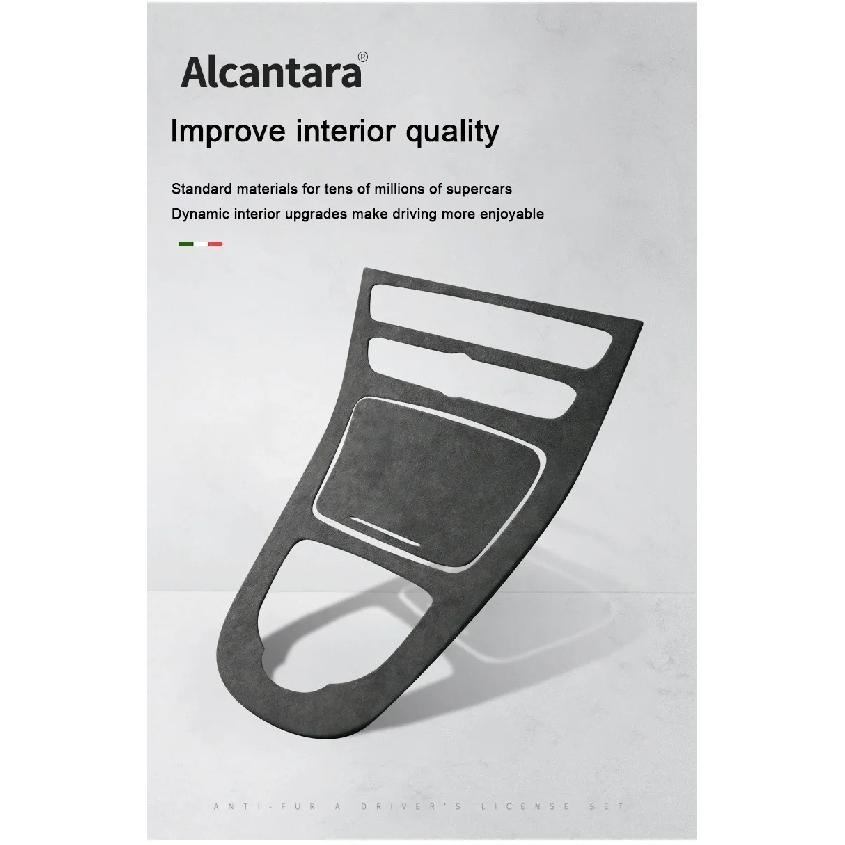 Alcantara Suede For Mercedes Benz E Class W213 2016 2017 2018 Car Central Console Gear Shift Panel Trim Cover Protect Shell