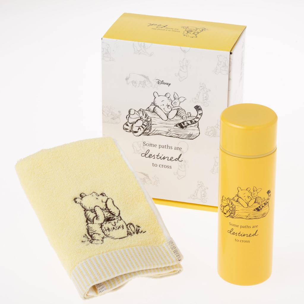 Maebata Disney Winnie the Pooh Thermos Bottle Towel 52908 & Set, 230ml, D-WP34,