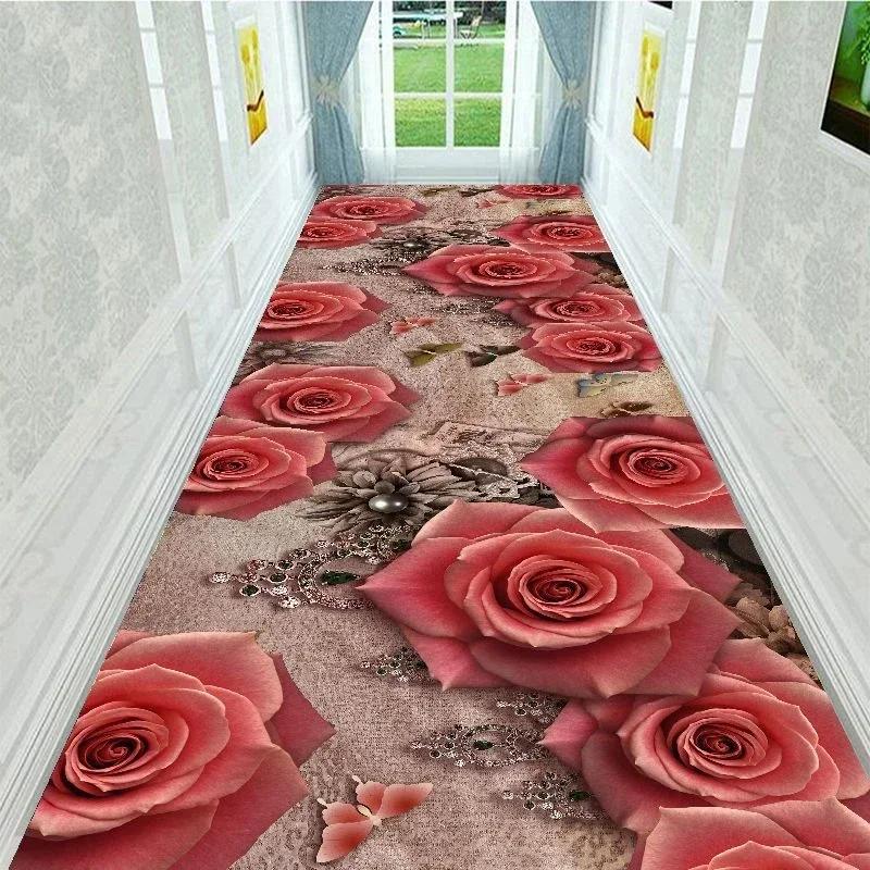3D Runners Corridor Carpets for Hallway Living Room Decoration Home Hotel Lobby Long Carpet Entrance Door Mat Stairs Area Rug
