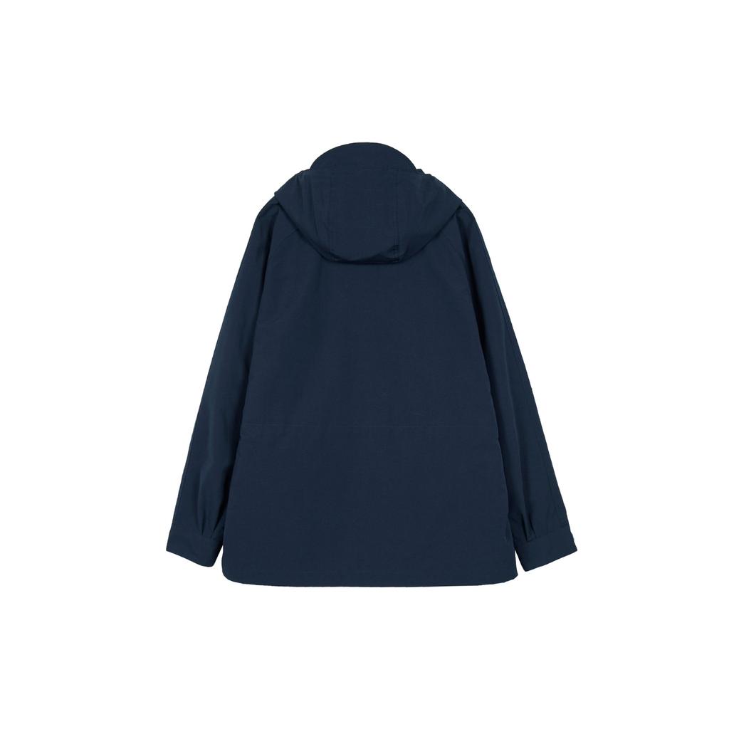Uniqlo Однотонная куртка с карманом на молнии Унисекс куртки Глубокий синий 459590-69
