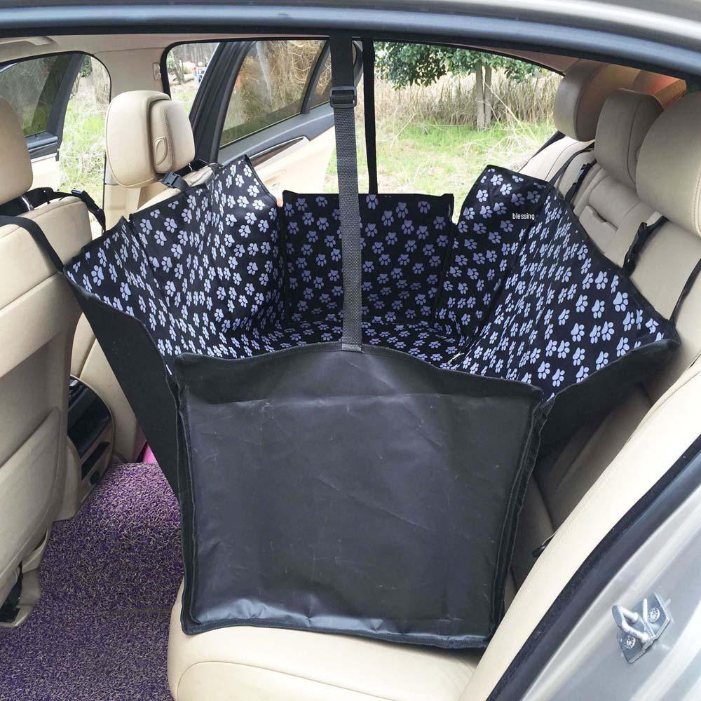 Waterproof Dog Car Seat Mat with Zipper - Pet Back Seat Cushion