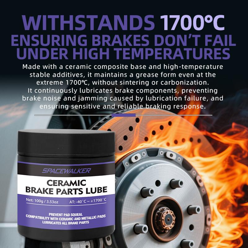 Ceramic Brake Lubricant Gel - High-Performance Reducer, Heavy-Duty Brake System Grease for Motorcycles,, Trucks, - Long-Lasting