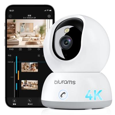 WiFi Наблюдение за питомцами 4K Внутренняя AI Движение Цветная Ночь PTZ Удаленное Семейное Авто Безопасность Уход за питомцами Пожилыми Наблюдение SD Alexa Гарантия [8 Мп, Одно касание