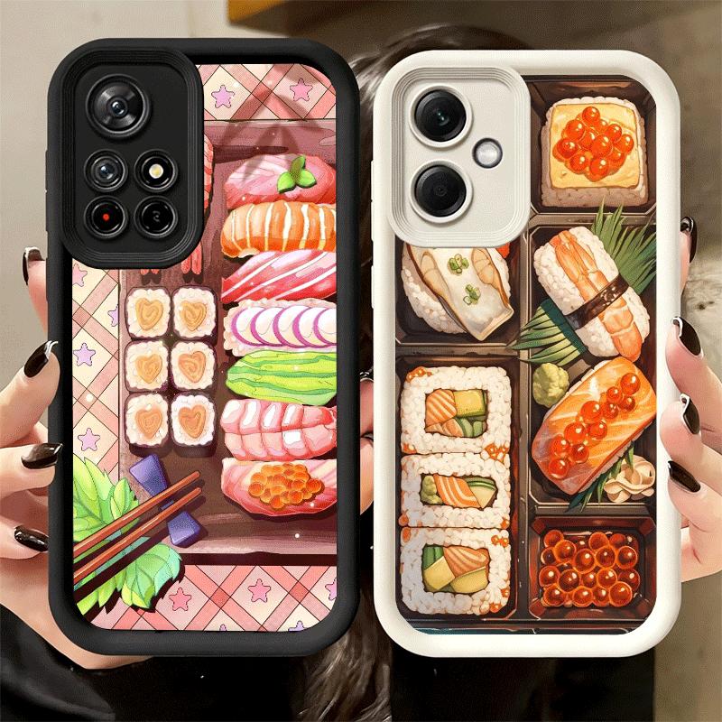 Phone Case for Xiaomi Redmi Note 15 14 13 Pro Plus Delicious Sushi Bento Shell 12S 11 11S 11T 5G 14S Soft Silicone Funda