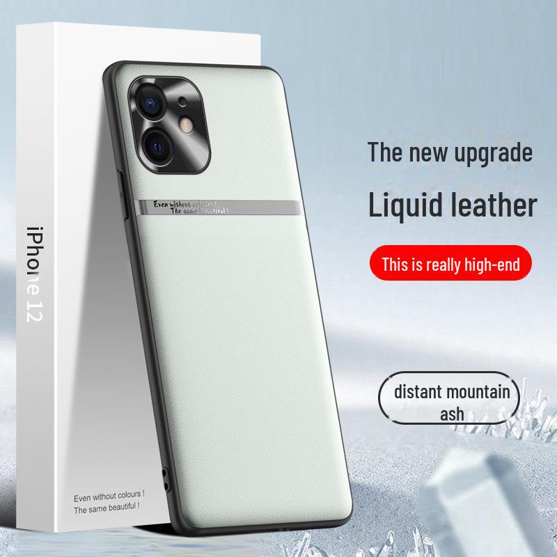 Защитный чехол из жидкой кожи для Apple 12 — чехол против падения и обрастания, индивидуальная доставка