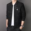 Autumn and Winter High-end Dark Pattern Casual Men's Coat Loose and Thin Middle-aged Dad Jacket Men