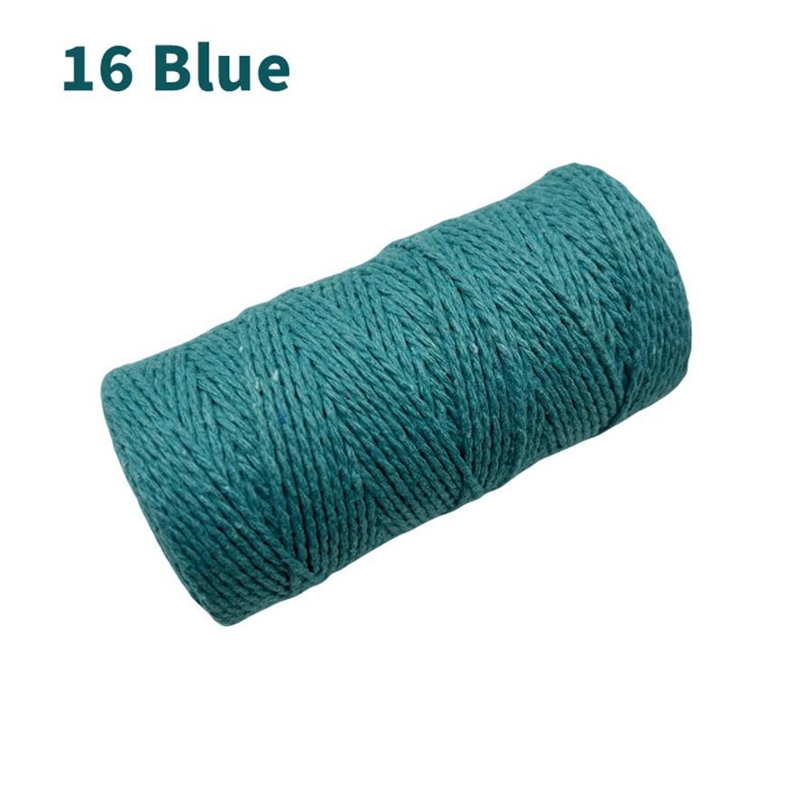 100 м/рулон 2 мм цветной хлопковый шнур макраме рождественский ручной работы плетеный канат гобелен ремесла свадебная лента DIY шнур домашний декор