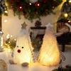 Holiday Decor Christmas Ornament Fluffy Light-up Christmas Tree Doll Ornament for Hotel Window Decor Stuffed Xmas Tree Gnome Elf