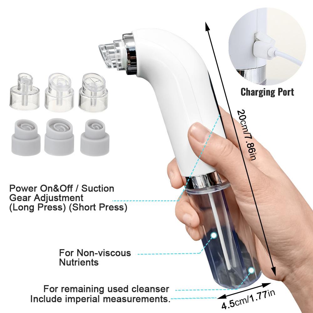 Electric Blackhead Remover Vacuum - USB Rechargeable Pore Cleaner For Facial Cleaning And Pimple Removal