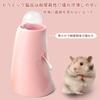 Hamster Squirrel Hedgehog Drinking Bottle Automatic Waterer Ceramic Base Tank Bottle Roll Ball Water Leak Prevention Small Animal Water Bottle (Pink)