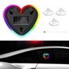 2026 Solar Powered Car Neon Light Striped Heart Lamp Led Ambient Light Wireless Suction Cup USB Rechargeable Led Atmosphere Lamp
