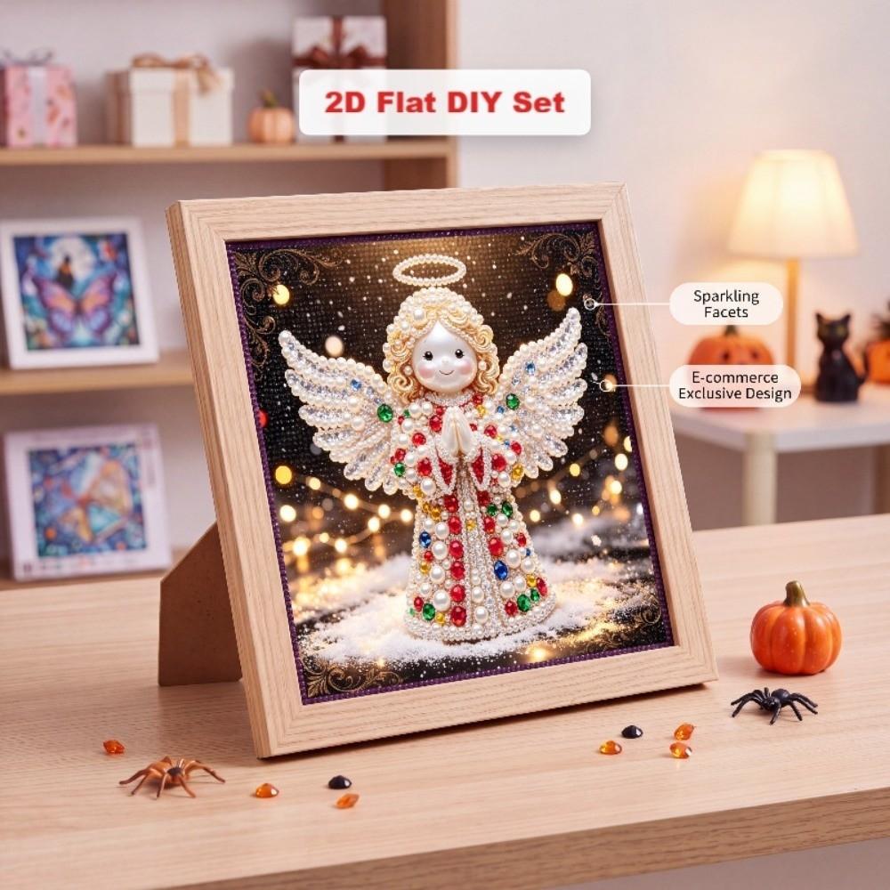 2D Flat DIY Pearl Painting Kit Delicate Christmas Ornament Christmas Decoration